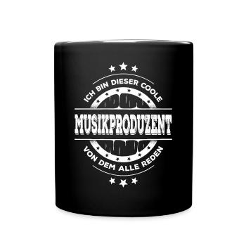 Musikproduzent Geburtstag Musikproduktion Geschenk - Tasse einfarbig - Schwarz - Vorne