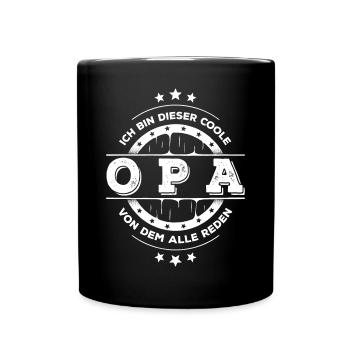 Ich Bin Opa Geburtstag Großvater Geschenk - Tasse einfarbig - Schwarz - Vorne