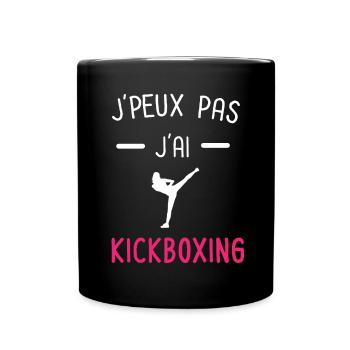 je peux pas j'ai kickboxing rose - Mug uni - noir - Devant
