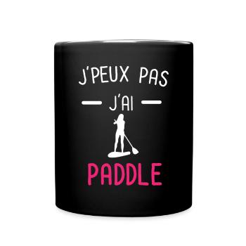 je peux pas j'ai paddle rose - Mug uni - noir - Devant