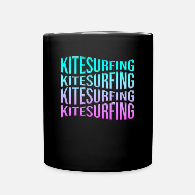 kite surfen - Tasse einfarbig - Schwarz