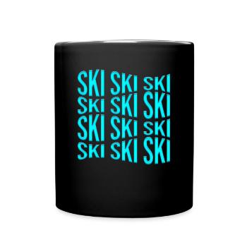 ski - Mug uni - noir - Devant