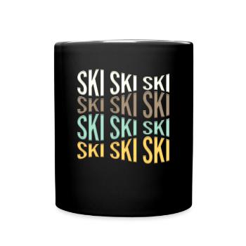 ski - Mug uni - noir - Devant