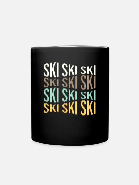 ski - Tasse einfarbig - Schwarz