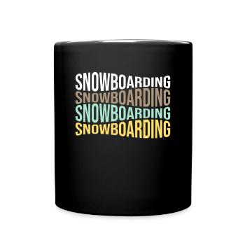 snowboarden - Tasse einfarbig - Schwarz - Vorne