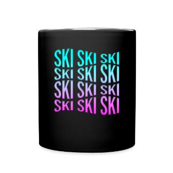 ski - Mug uni - noir - Devant