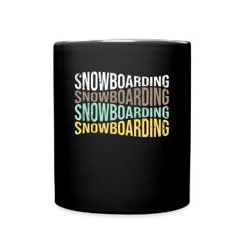 snowboarden - Tasse einfarbig - Schwarz - Vorne