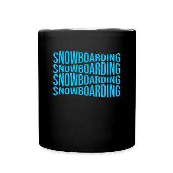 snowboarden - Tasse einfarbig - Schwarz - Vorne