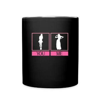 She: Normal woman Me: Belly dancer - Belly dancer - Full Colour Mug - black - Front