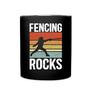 Fencing Fencing Fencing Fencing Gift - Full Colour Mug - black - Front