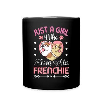 Une seule fille qui a son Français - Mug uni - noir - Devant