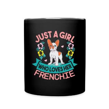 Une seule fille qui a son Français - Mug uni - noir - Devant