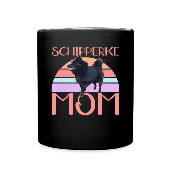 Schipperke Maman Propriétaire de Chien Propriétaire Chien Cadeau - Mug uni - noir - Devant