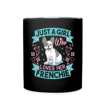 Une seule fille qui a son Français - Mug uni - noir - Devant