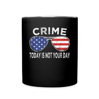 Policier Crime aujourd’hui Votre journée Uniforme de police - Mug uni - noir - Devant