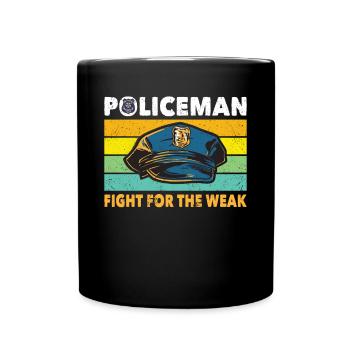Un policier se bat pour la police faible - Mug uni - noir - Devant