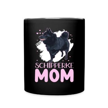 Schipperke Mom Dog Mama Dog Owner Cadeau - Mug uni - noir - Devant