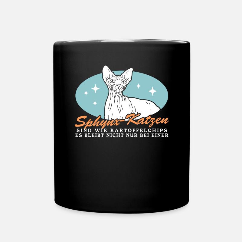 Sphynx Katze Katzenhalter Katzenbesitzer Geschenk - Tasse einfarbig - Schwarz