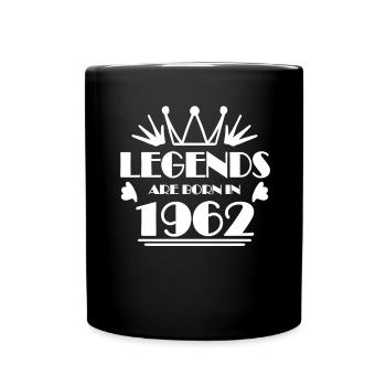 1962 - Jahrgang 1962 - Tasse einfarbig - Schwarz - Vorne