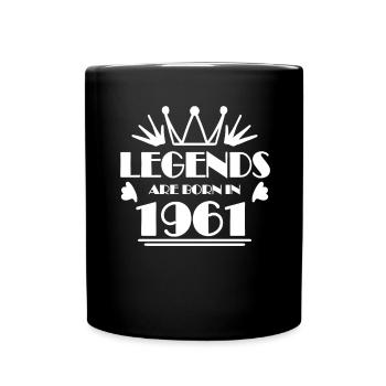 1961 - Born 1961 - Full Colour Mug - black - Front