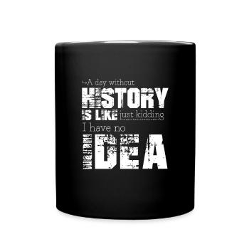 Geschichte - Tasse einfarbig - Schwarz - Vorne