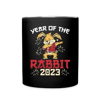 Lapin mignon en 2023 - Mug uni - noir - Devant