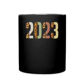 Nouvel An coloré 2023 - Mug uni - noir - Devant