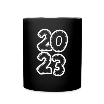 Année simple 2023 - Mug uni - noir - Devant
