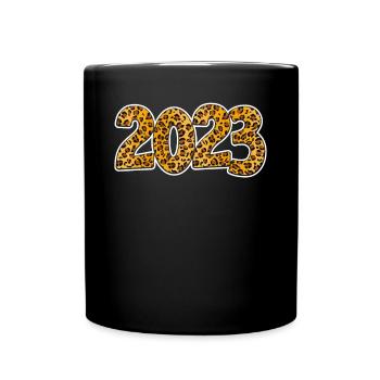 Léopard Nouvel An 2023 - Mug uni - noir - Devant
