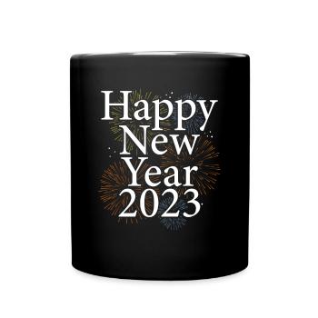 Feux d’artifice du Nouvel An 2023 - Mug uni - noir - Devant