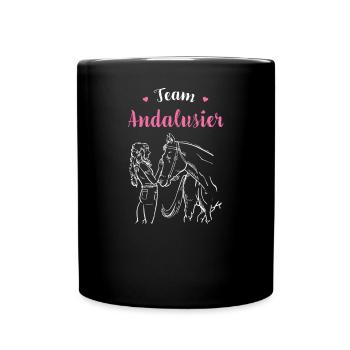 Andalou I Poney Cheval Dicton Motif pour Cavalier - Mug uni - noir - Devant