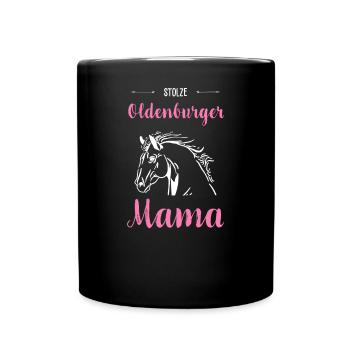 Oldenburger I Pony Cheval Dicton Motif pour - Mug uni - noir - Devant