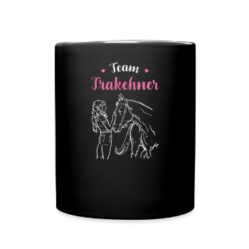 Trakehner I Pony Horse Dicton Motif pour cavalier - Mug uni - noir - Devant