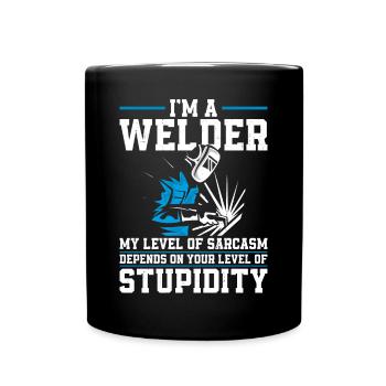 Soudeur Soudeur Vintage Je suis A - Mug uni - noir - Devant
