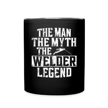 Welder Welding Dad Father Vintage - Full Colour Mug - black - Front