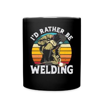 Soudeur Soudeur Vintage Rétro Je voudrais - Mug uni - noir - Devant