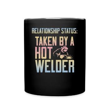Petite amie soudeuse en soudage - Mug uni - noir - Devant