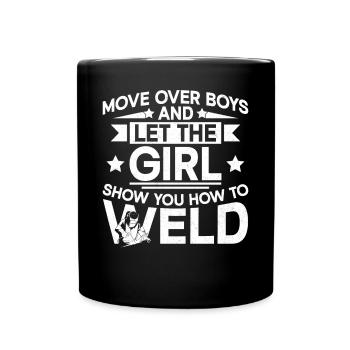 Welder Welding Female Welder - Tasse einfarbig - Schwarz - Vorne