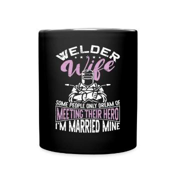 Welder Welding Marriage Wedding - Full Colour Mug - black - Front