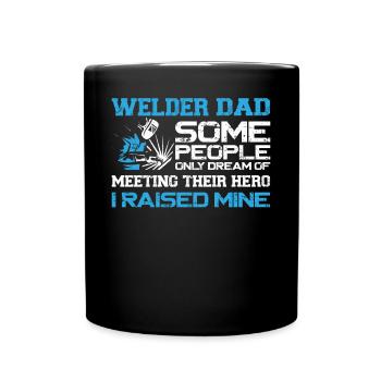Welder Welding Father Vintage - Full Colour Mug - black - Front