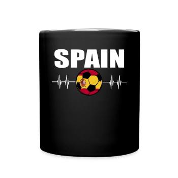 Spanien Fußball - Tasse einfarbig - Schwarz - Vorne
