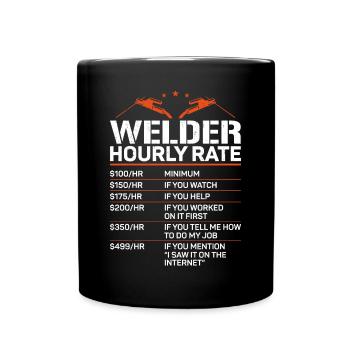 Welder Welding Vintage Welder - Tasse einfarbig - Schwarz - Vorne