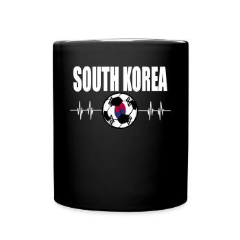 Corée du Sud de football - Mug uni - noir - Devant