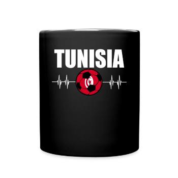 Tunisie Football - Mug uni - noir - Devant
