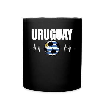 Uruguay Fußball - Tasse einfarbig - Schwarz - Vorne