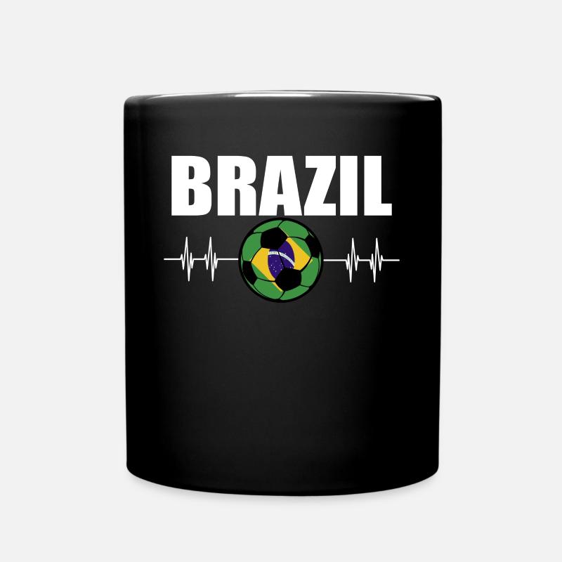 Brasilien Fußball - Tasse einfarbig - Schwarz