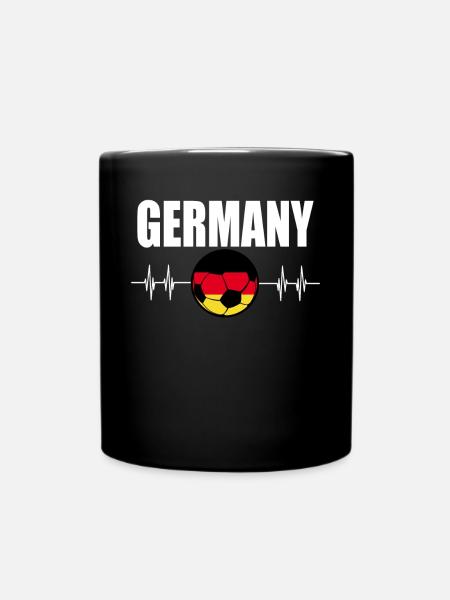 Deutschland Fußball - Tasse einfarbig - Schwarz
