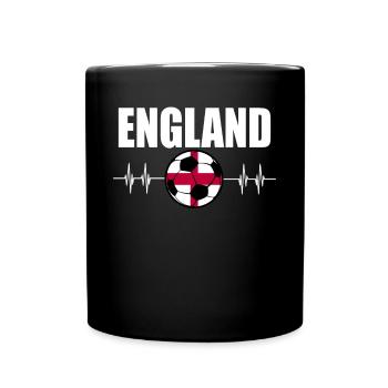 Angleterre de football - Mug uni - noir - Devant