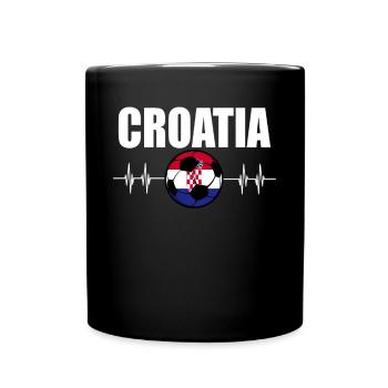 Croatie Football - Mug uni - noir - Devant
