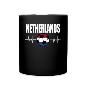 Pays-Bas de football - Mug uni - noir - Devant